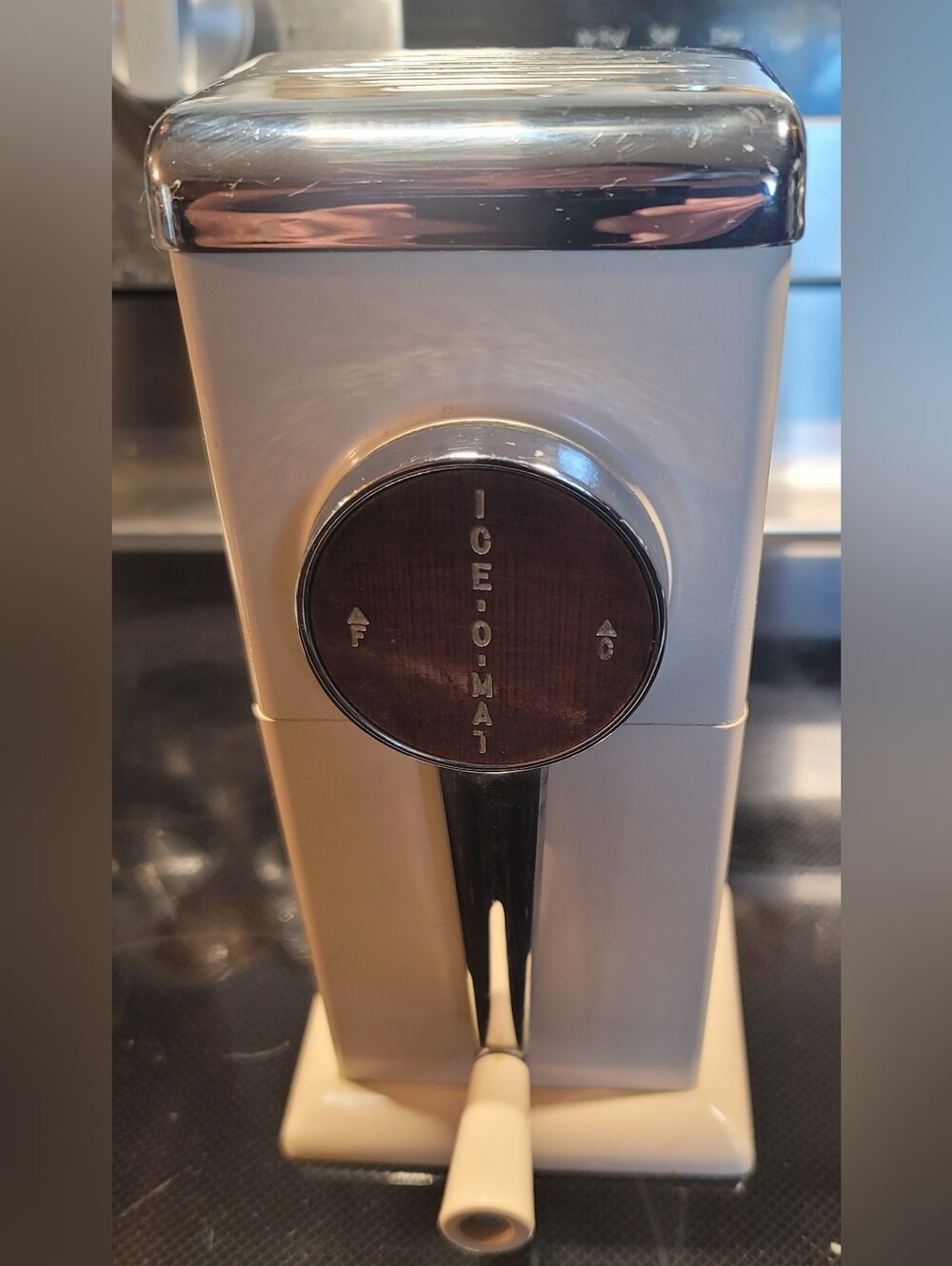 Vintage:  Ice Crusher - Cream and Chrome